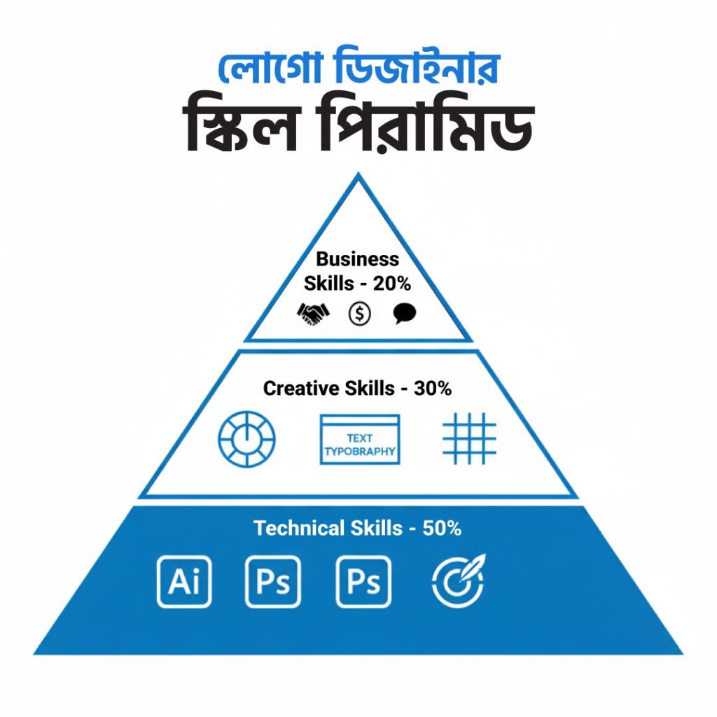 লোগো ডিজাইনার স্কিল পিরামিড