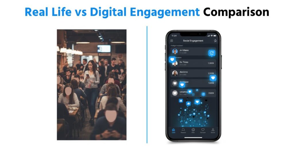 Real Life vs Digital Engagement Comparison