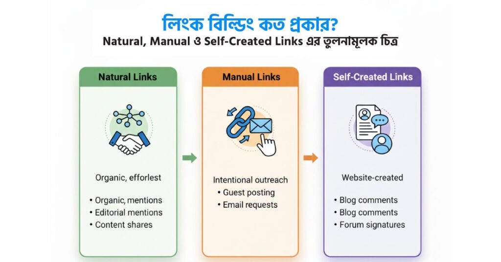 লিংক বিল্ডিং কত প্রকার