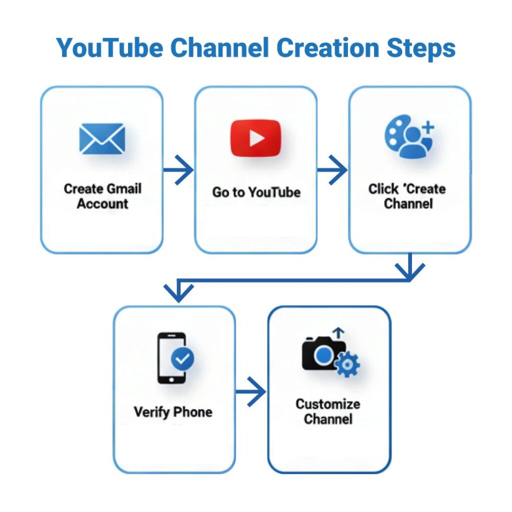 ইউটিউব চ্যানেল কিভাবে খুলবো